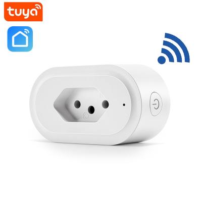 China Easy Function App Timer Power Monitoring Remote Control Installation Works With Alexa Google Home With Brazil 16A Wifi Smart Socket Smart Plug for sale