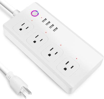 China Google Assitance Controlled App Alexa Google Home Voice Control Remote Control Set Timer SMART POWER STRIP (USA) for sale