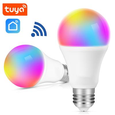 China Inteligente Tuya WiFi E27 E26 Desk with Amazon Alexa Google Assistant RGB Smart One Dimmer Bulb Light for sale