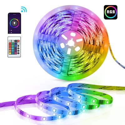 China Home Dimmer Amazon Alexa Echo WiFi Smart RGB Led Strip Lights EU UK USA Type Support Music Sync MIC Function for sale