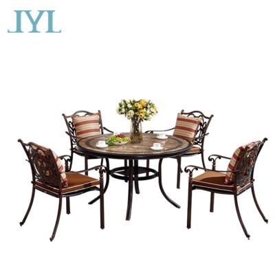 China UV-resistant outdoor decoration for dining room cast aluminum patio furniture for sale