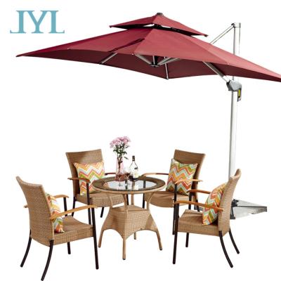 China UV-Resistant PE Synthetic Rattan Furniture Aluminum Patio Rattan Furniture For Outdoor for sale