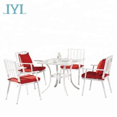 China Factory Supply UV-Resistant Cast Aluminum Metal Outdoor Furniture Dining Round Table Set for sale