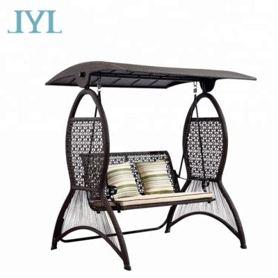 China UV-Resistant Outdoor Hotel Furniture PE Rattan Swing Chair With Aluminum Frame for sale