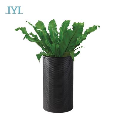 China UV-Resistant Outdoor Garden Yard Furniture Woven Rattan Flower Pot Flower Cast for sale