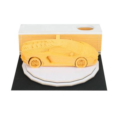 China Hot Sale 3D Design Sweetmade 3D Memo Pad Car Model Note Pad Custom Memo Pad With Led Strips Light for sale