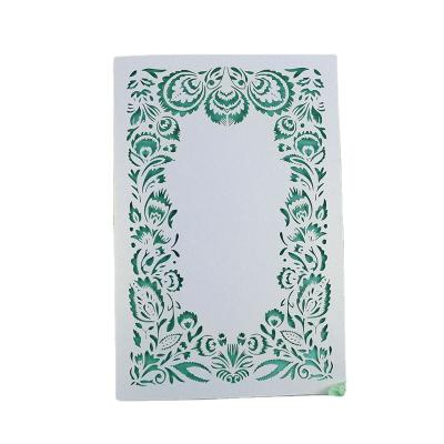 China Europe Rose Foil Laser Cut Wedding Invitation Card Rural Sweet Wedding Invite Card for sale