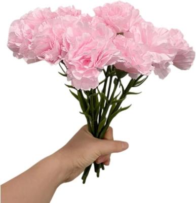 China Home Party Wedding Decoration Artificial Carnations Outdoor UV Resistant No Fade Mini Carnation Silk Petals for Photo Props Home Party and Wedding Decor for sale