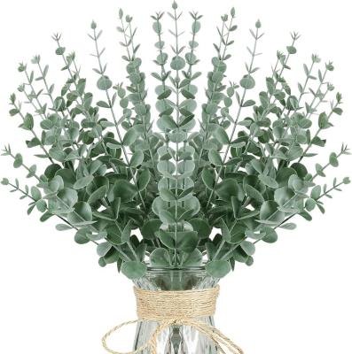 China Decoration Home Garden Artificial Eucalyptus Stems Real Touch Leaves Faux Greenery Branch for Centerpiece Home Office Decor Bouquet Wedding Decoration for sale