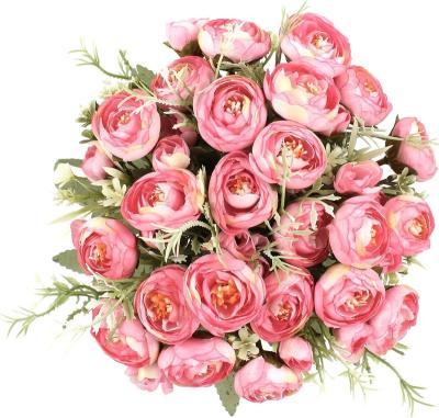 China Home Party Wedding Decoration Artificial Mini Silk Peonies Flower Bouquet DIY Centerpieces for Tables Home Office Wedding Christmas Decoration for sale