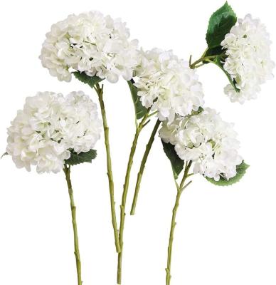 China Home Party Wedding Decoration Artificial Hydrangea Silk Flowers Bouquet Faux Hydrangea Stems for Wedding Centerpieces Home Decor for sale