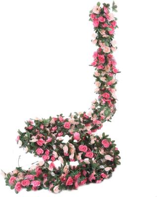 China Home Party Wedding Decoration Artificial Flower Garland Decorations Plastic Artificial Flowers for Wedding Decoration Photo Booth Backdrop for sale