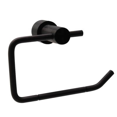 China Amazon Hot Selling Modern Wall Mounted Black Aluminum Towel Ring Bathroom Accessories for sale