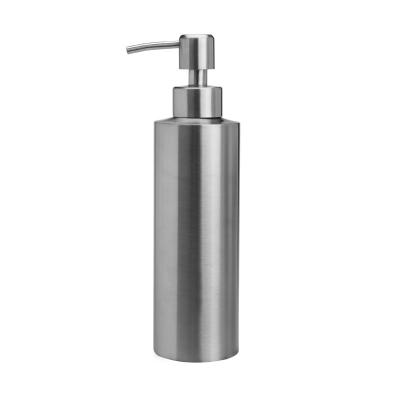 China Modern Refillable Tabletop Hand Wash Metal Lid Lotion Bottle Kitchen Soap Liquid Pump Dispenser for sale