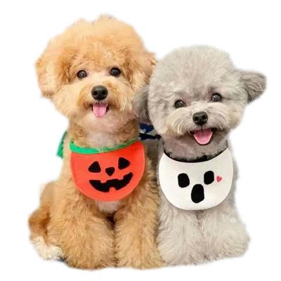 China Wholesale Viable Halloween Dog Cat Bandana Pumpkin Scarf Dog Bandanas for sale