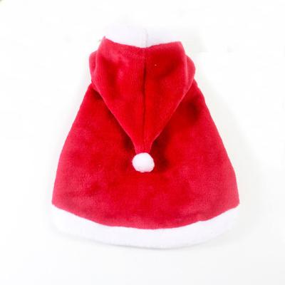 China Viable Pet Christmas Costume Red Poncho Cape with Hat Santa Claus Cloak Coat for Cats and Dogs for sale