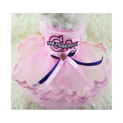 China New Design Dog Clothes Small Puppy Cotton Viable Dog Skirt Dress Fashion Summer Comfortable Pet Clothes for sale