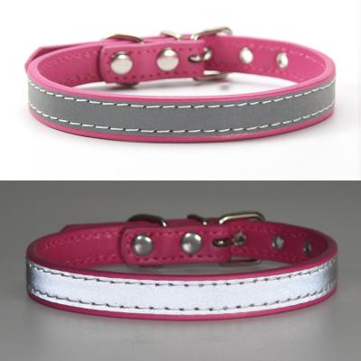 China New Product Soft Adjustable Night Style Reflective Base Series Perfiso Dog Collar Cat Collar Reflective Pet Collar for sale