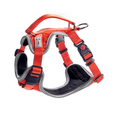 China Medium Large Adjustable Reflective Nylon Webbing Small Dog Harness Dog Harness Vest Small for sale