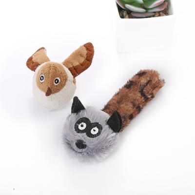 China Viable Wholesale Manufacturer Interactive Cat Toy Racoon Bird Catnip Filled Cat Chew Toy for sale