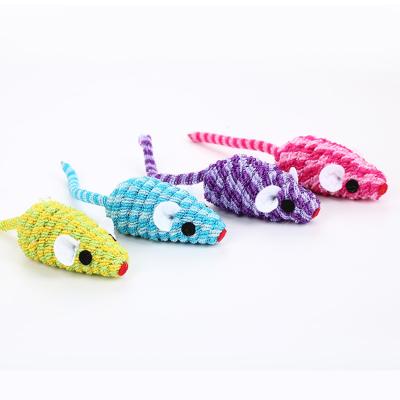 China Wholesale Viable Multiple Color Mouse Cat Toy Spring Wire Cat Interactive Toy for sale