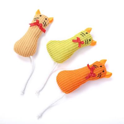 China Viable Wholesale Manufacturer Cute Cat Face Design Interactive Cat Toy Cat Chew Toy for sale