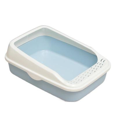 China Dropshipping Perfiso Wholesale Viable Mulicolor Classic Plastic Cat Toilet Cat Litter Box Anti-Crack for sale