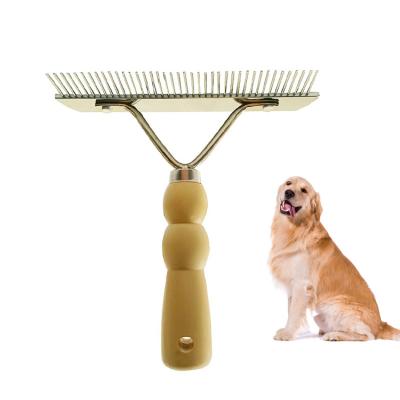 China Factory Wholesale Viable Steel Dog Hair Brush Long Pet Knot Comb Pet Grooming Brush Dog Hair Brush for sale