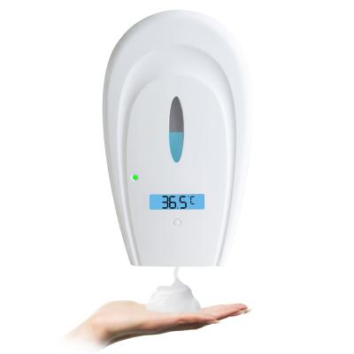 China Foam Soap Dispenser 2 In 1 Floor Standing Automatic Hand Sterilizer Station With Body Temperature To Detect for sale