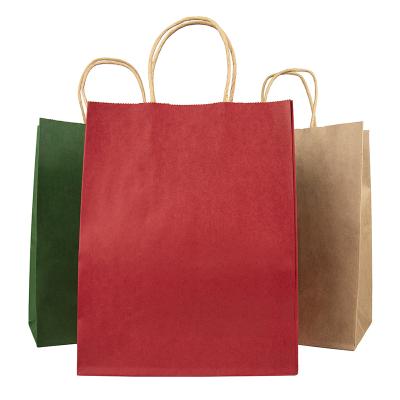 China Famous Shoes and Clothing Packaging OEM Accept Paper Wedding Food Craft Bag Custom Brown Kraft Paper Shopping Bag for sale