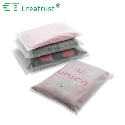 China Moisture Proof Custom Printed LDPE CPE Frosted Resealable Vented Ziplock Plastic Bags For Garments Packaging for sale