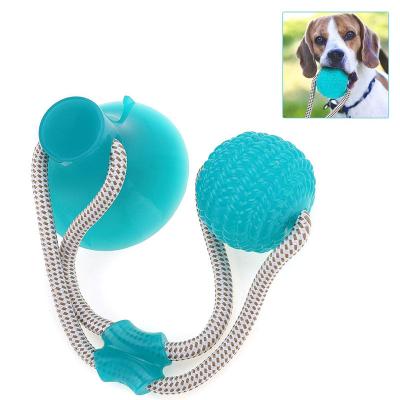 China Viable Unbreakable Barking Rope Treat Ball Indestructible Activity Training Dog Toy for sale