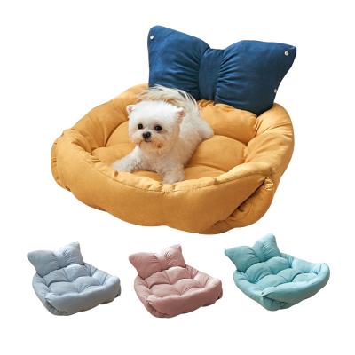 China Breathable Cotton Pet Nest Ultra Soft Sleeping Comfortable Washable Dog Bed For Small, Medium Dogs for sale