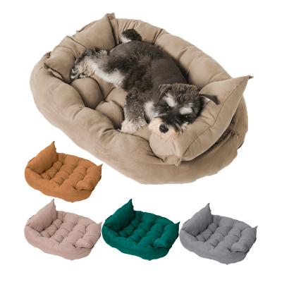 China Wholesale Breathable High Quality Different Size Pet Bed Soft Comfortable Warm Luxury Dog Bed for sale