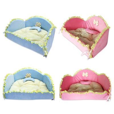 China Wholesale viable custom design fashion basket pet bed hooded durable fancy pet bed hous for sale