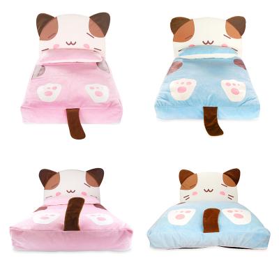 China Cheap High Quality Stylish Durable Plush Blanket Pet Bed Viable Wholesale Customized for sale