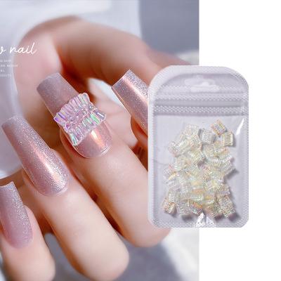 China Nail Art 50pcs/Bag Mixed Nail Art Charm Decoration Aurora Skirt Resin Hemline Pearl Bows Cute Colorful Acrylic 3d Link Charms for sale