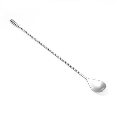 China Amazon Selling Bar Spoon Long Lasting Hot Stainless Steel Cocktail Spoon Mixing Stirring Spoon for sale