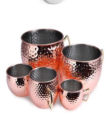 China Amazon Viable Hot Seller Copper Mugs Stainless Steel Mule Mugs Customizable Color Copper Mug for sale