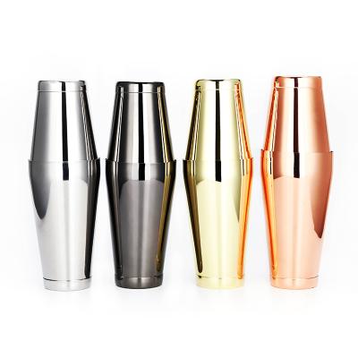 China Viable Bottom Weighted Bar Factory Boston Multicolor Shaker Metal Cocktail Shaker 600/800ml for sale