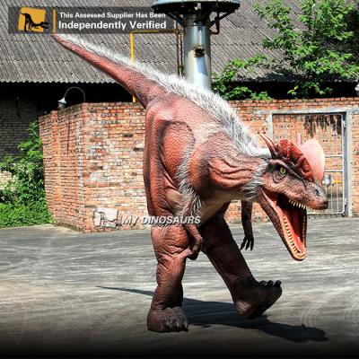 China Attractions for Dino Park MY Large Dino L-202 6ft Life Size Dinosaur Hidden Legs Dilophosaurus Costume For Sale for sale