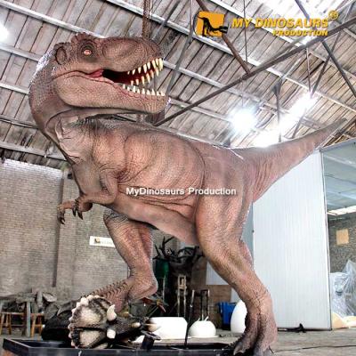 China exterior & Indoor Parks MY Natural King T-rex and AD-128 DINO Sized Dinosaur Realistic Animatronic Dinosaurs for sale