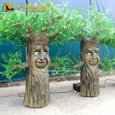 China Outdoor and Indoor Parks MY Animatronic Dino Artificial Tree Trunk Talking Tree for sale