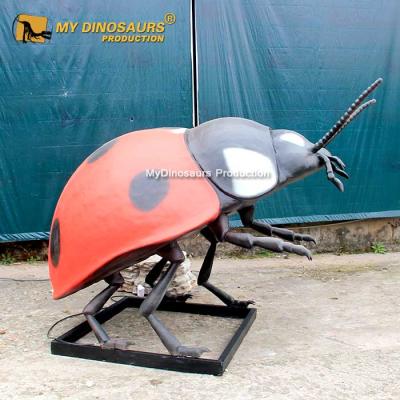 China Waterproof My Outdoor Dino AI018 Theme Park Ladybugs Models Animatronic Insects for sale