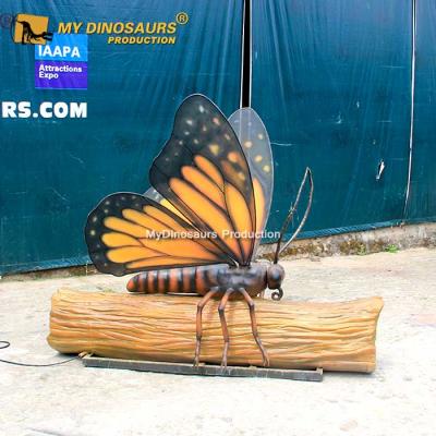 China Steel Frame MY DINO Large Insect Model Artificial Butterflies Animatronic Insects for sale