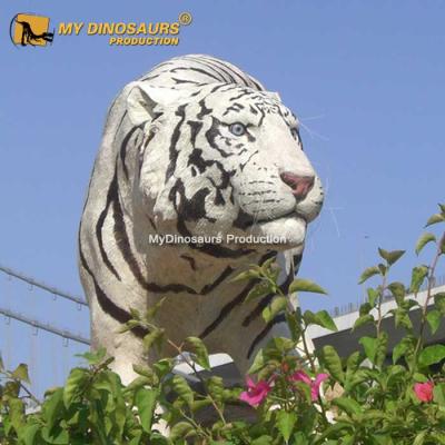 China Amusement Park My Dino Zoo FD025 Calling Tiger Animal High Quality Life Size Statues for sale