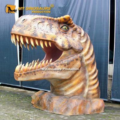 China Amusement park my Dino Decorative Life Size Dinosaur head statues for taking pictures for sale