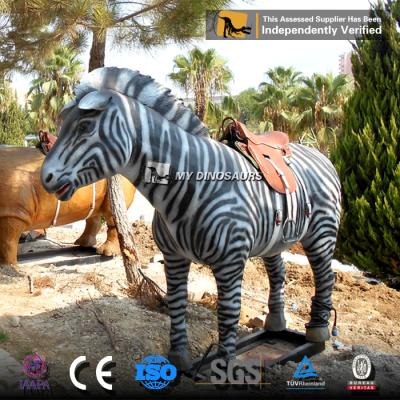 China Attractions For Parks MY Animatronic Life Size Dino Outdoor Playground Animals Zebra Ride DR017 for sale