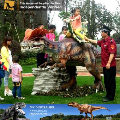 China Attractions For Parks MY Dino DR013 Artificial Dinosaur Rides Kiddie Rides Coin Operated Dilophosaurus for sale