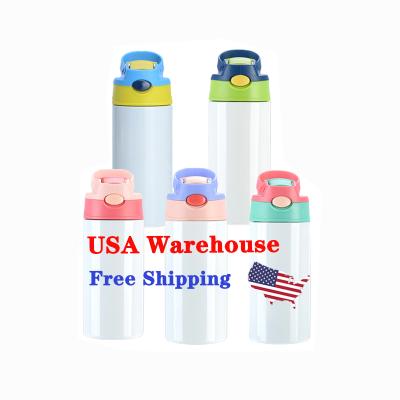 China Mazoho Sustainable Stainless Steel Custom Insulated Water Bottle Directly Masks Kids Water Bottles With Flip Lid And Straw for sale